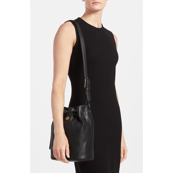 TORY BURCH • Brody Black Bucket Crossbody Bag - Picture 8 of 11